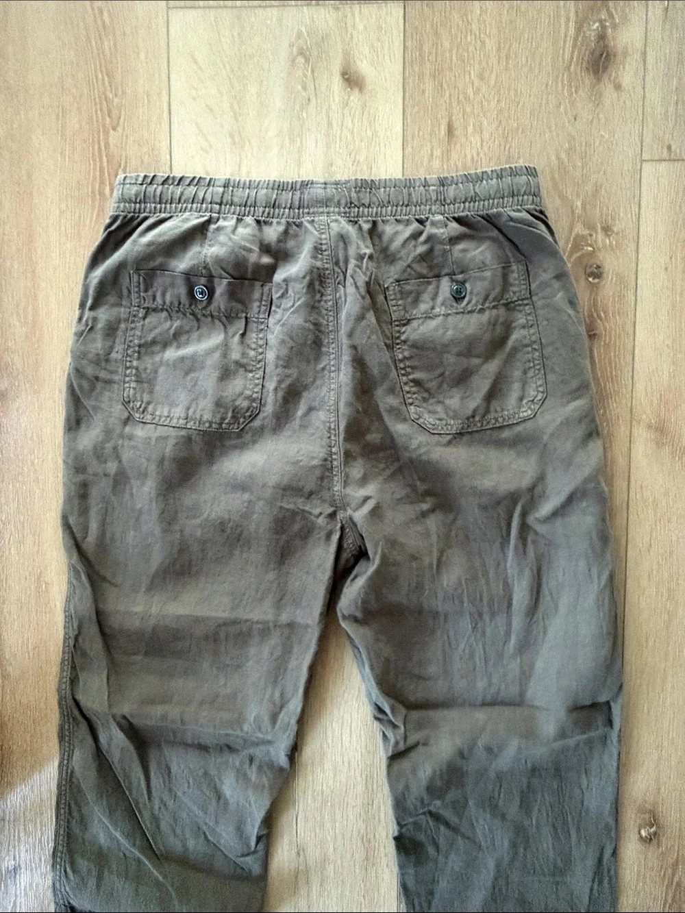 Todd Snyder Olive Utility Pants Linen Medium Tall Italian Fabric